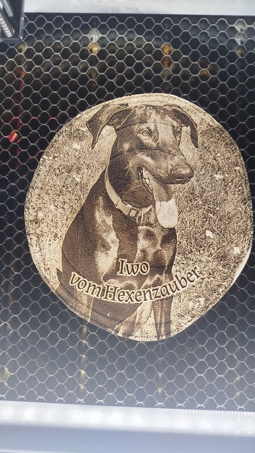 Edle Baumscheibe mit Wunschbild, Tischlermeister Louis Kieschnik